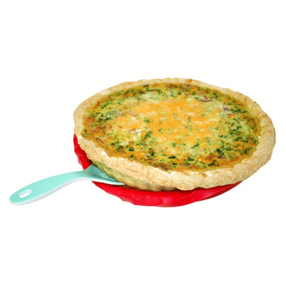 10″ DoughEZ® Silicone Glass Bottom Pie Pan (Set of 2) - Picture 3 of 10